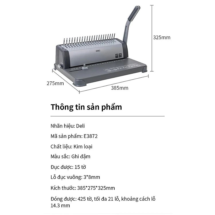 máy đóng gáy tài liệu chuyên nghiệp E3872