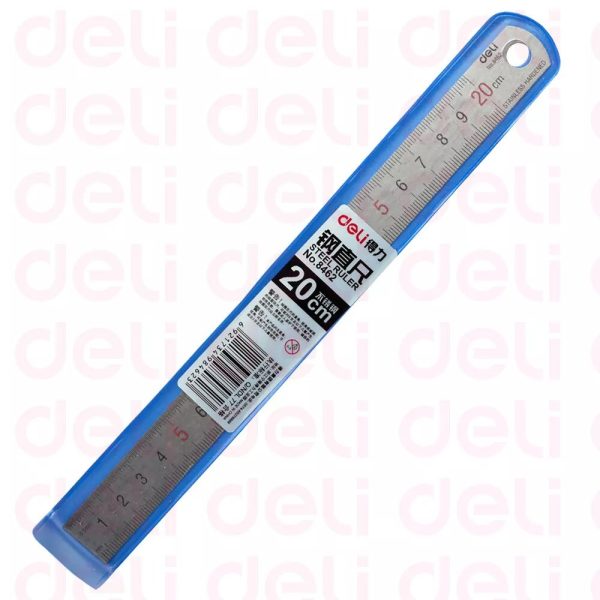 thước kẻ sắt 20cm Deli