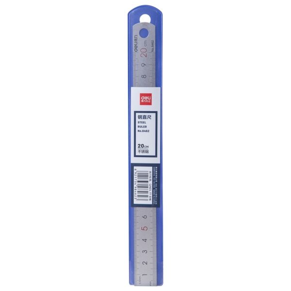Thước kẻ sắt 20cm Deli 8462 giá rẻ