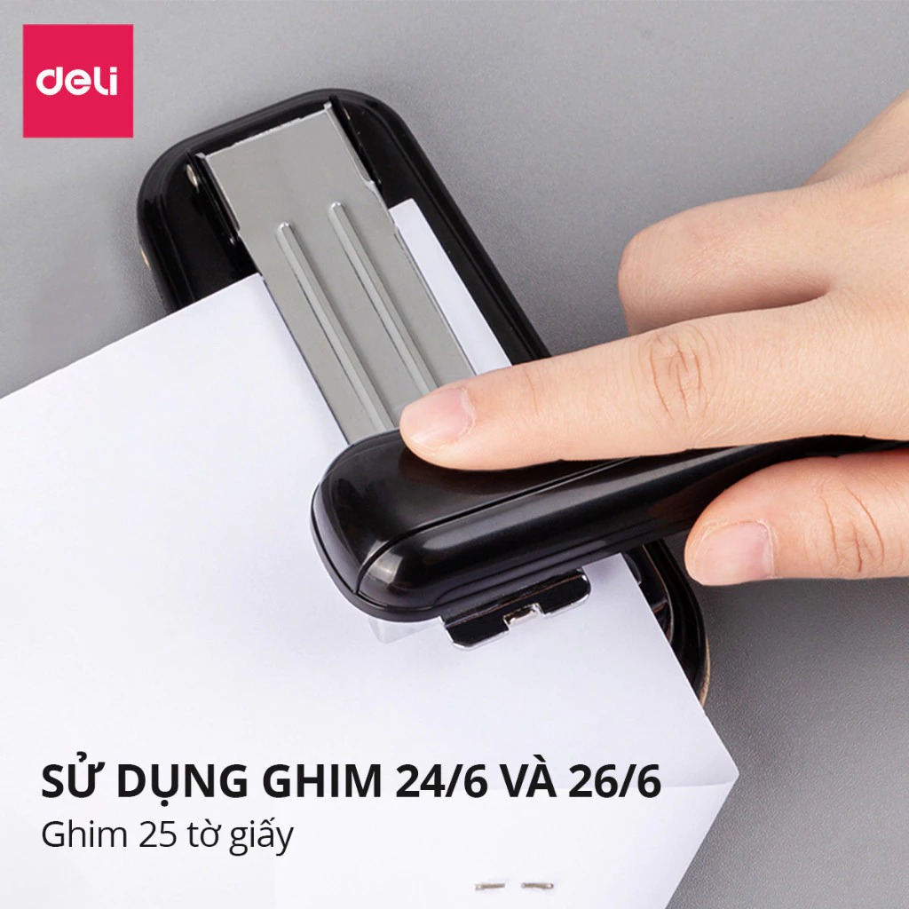 dập lỗ giấy A4 xoay chiều Deli E0414