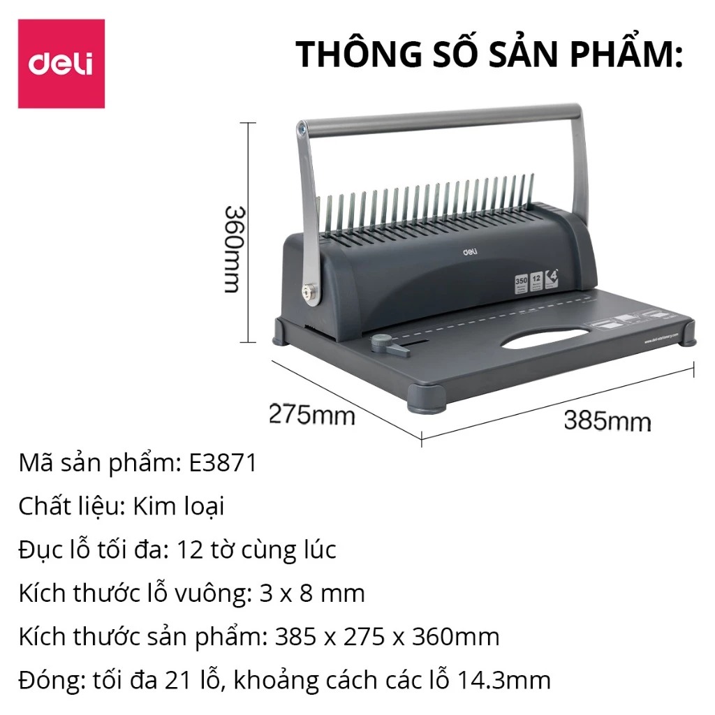 máy đóng tài liệu thủ công E3871