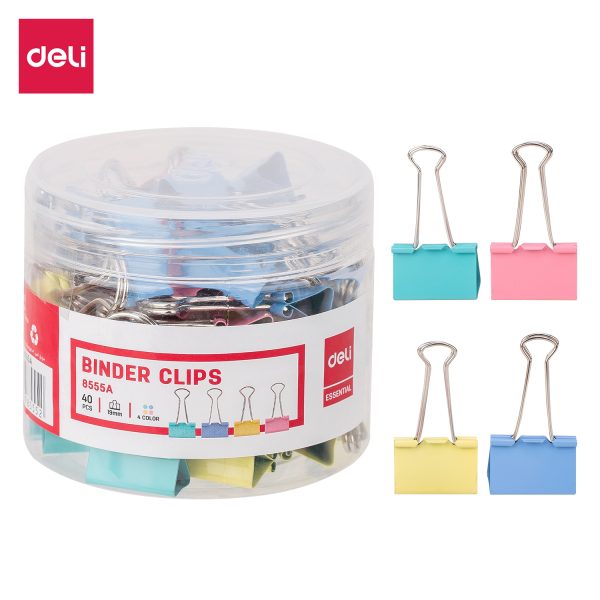 kẹp bướm màu 19mm Deli E8555A