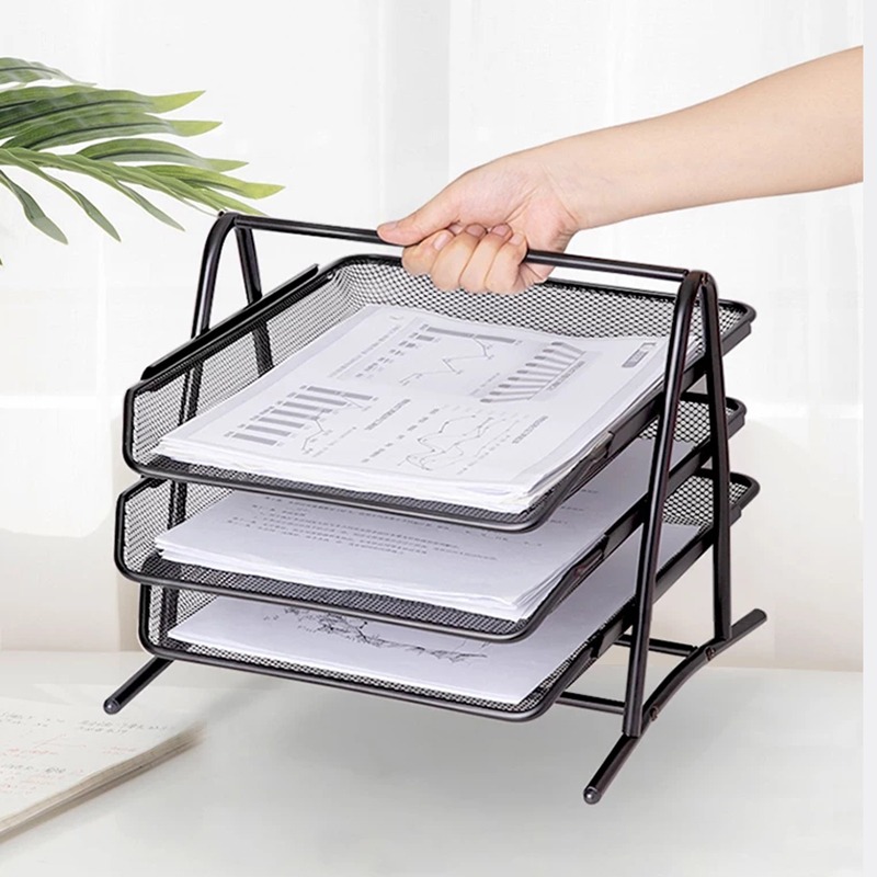 khay hồ sơ 3 tầng bằng sắt E9181