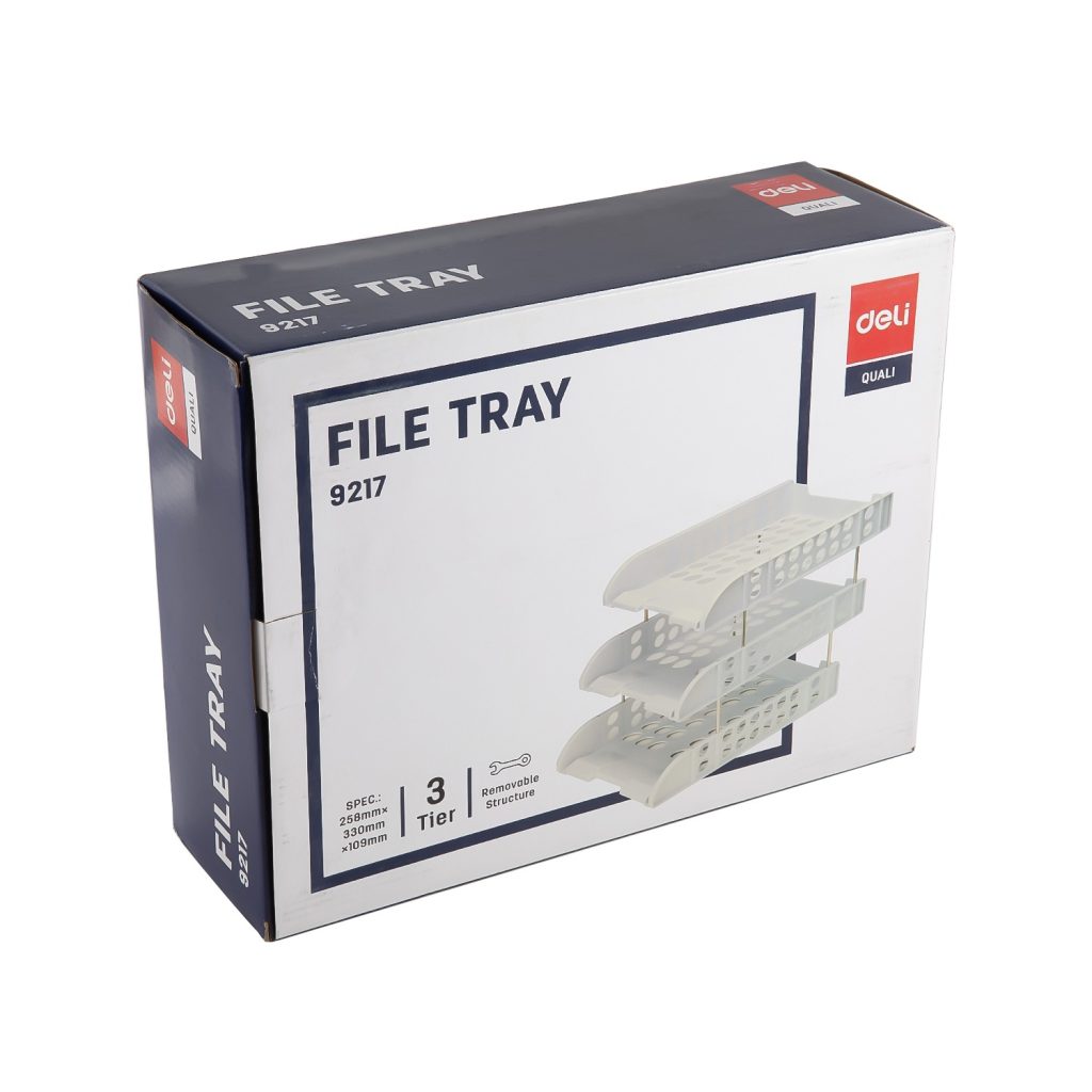 khay tài liệu nhựa văn phòng phẩm Deli E9217