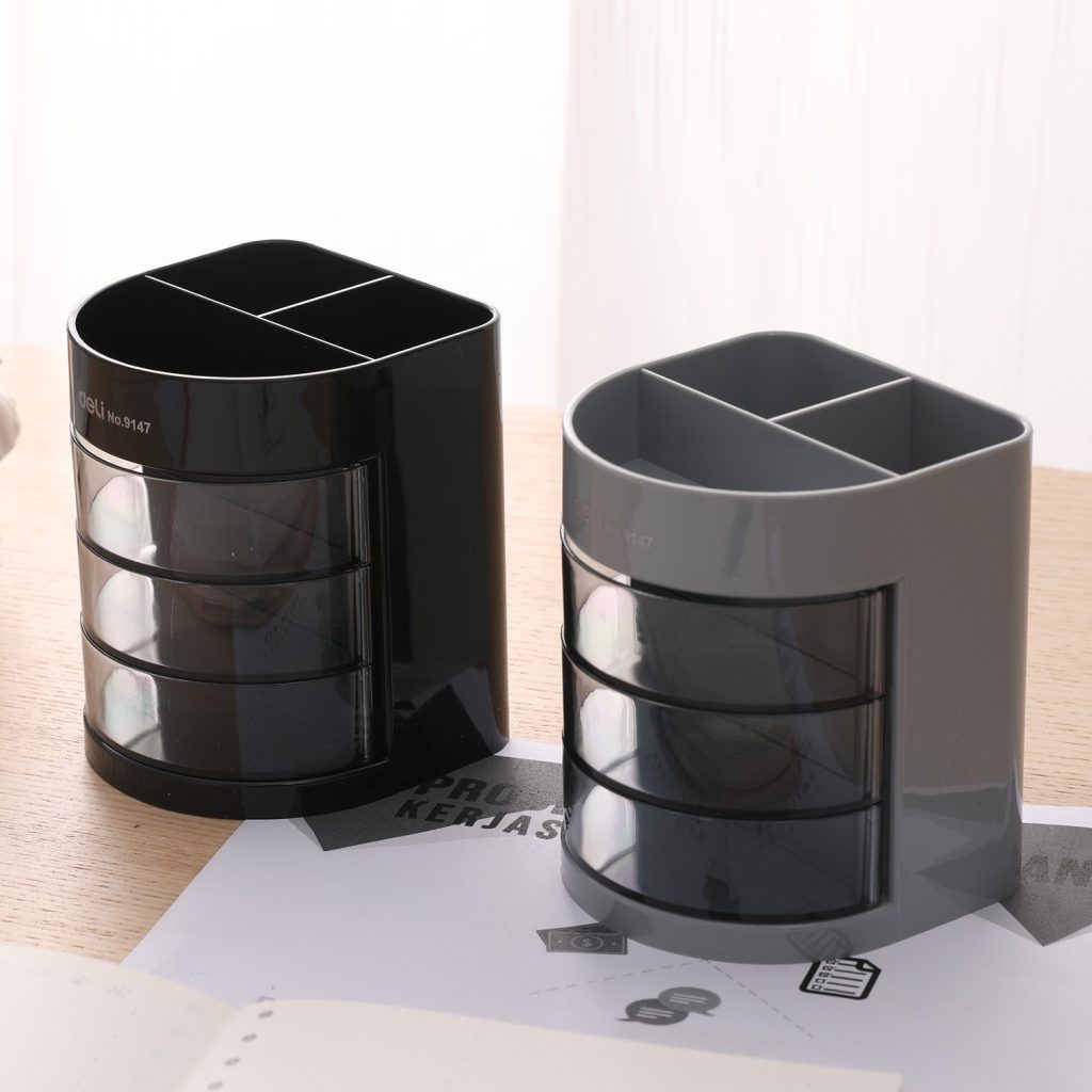 cắm bút nhựa xoay 3 tầng E9147
