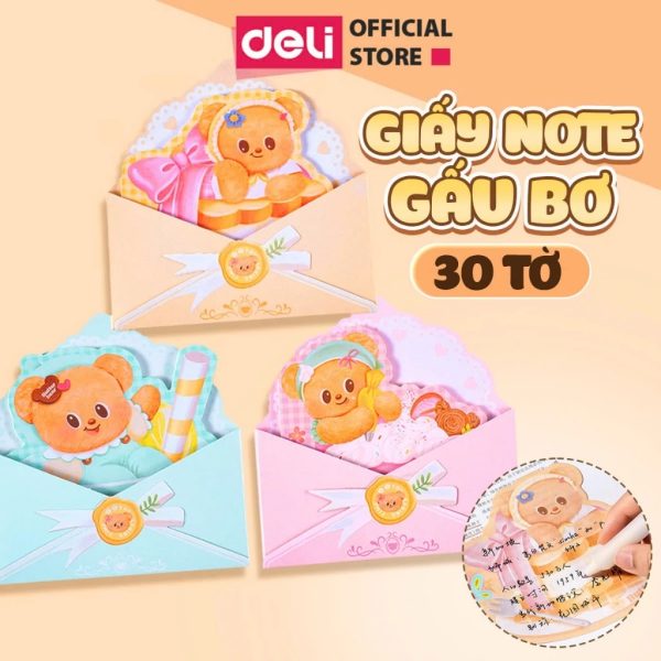 giấy ghi chú Deli ButterBear HY245