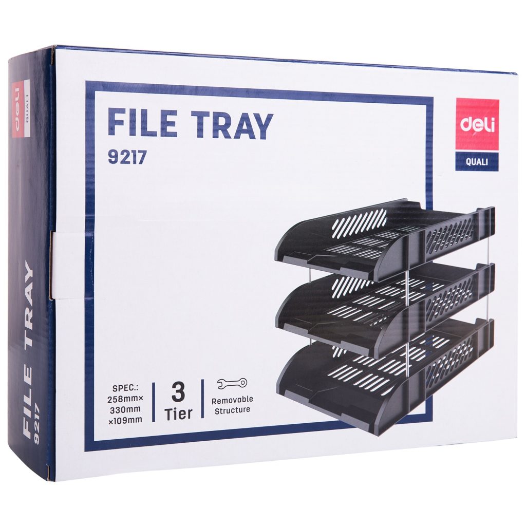 khay đựng hồ sơ A4 bằng nhựa Deli E9217