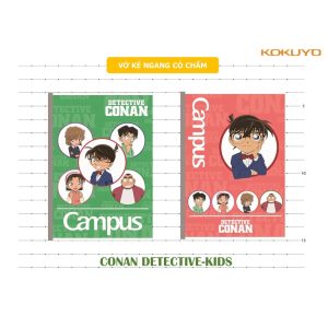 vở kẻ ngang có chấm Conan