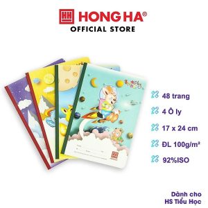 Vở 4 ô ly 48 trang Hồng Hà 0509P