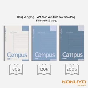 Vở Basic Notebook kẻ ngang 7mm Campus