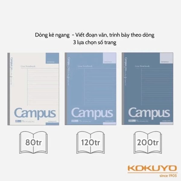 Vở Basic Notebook kẻ ngang 7mm Campus