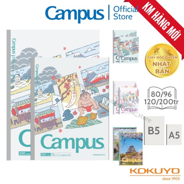 Vở Kẻ ngang 200 trang Wa-Fu Campus