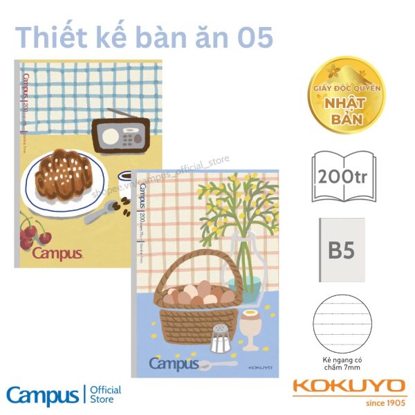 Vở Campus 200 trang B5 cao cấp