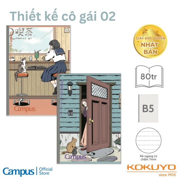 Vở kẻ ngang Campus giấy nhập Nhật