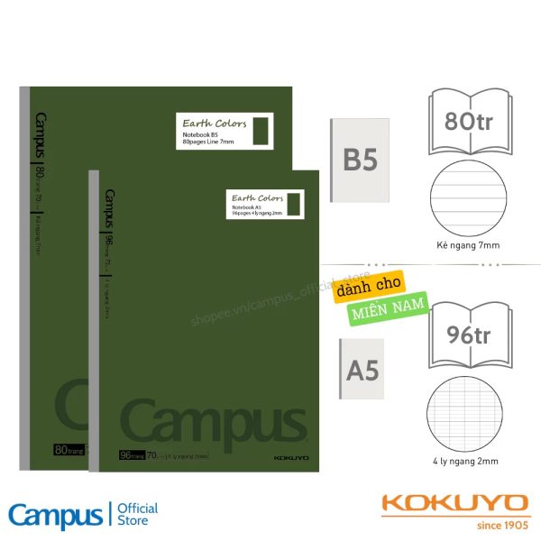 vở Campus Earth Colors