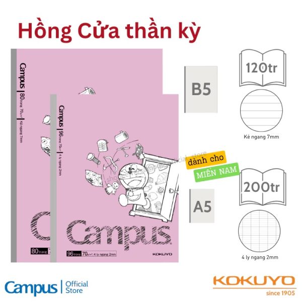 Vở Doraemon kẻ ngang B5