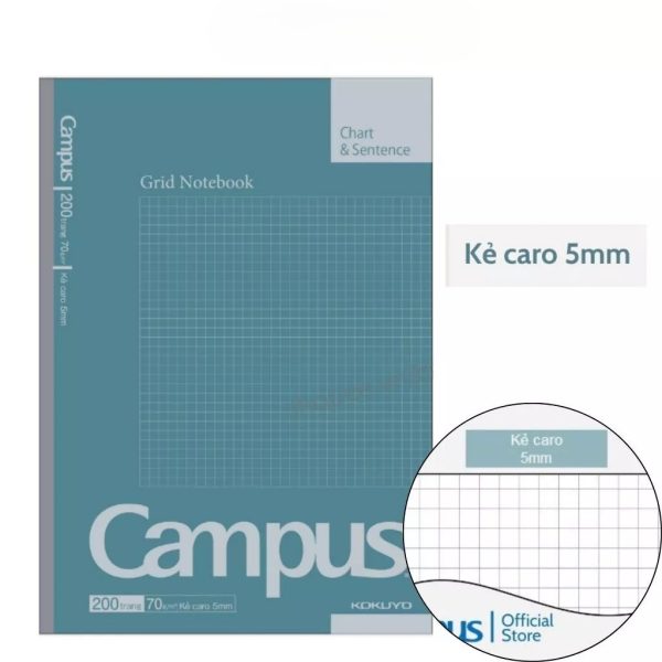 Vở B5 kẻ caro basic