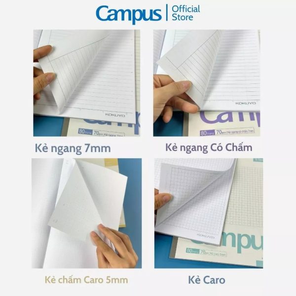 vở Campus Basic kẻ ngang 7mm 200