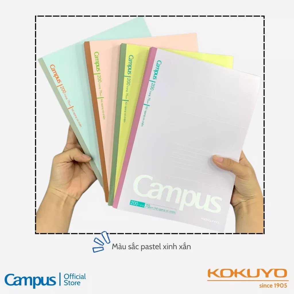 Vở Kusumi Campus màu pastel