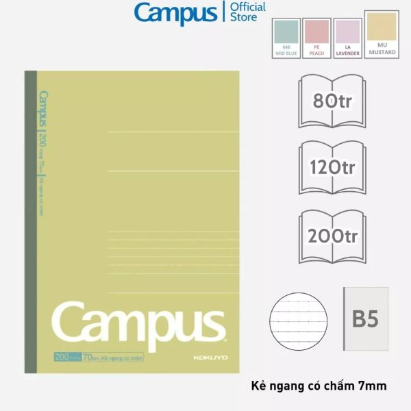 Vở kẻ ngang có chấm Kusumi