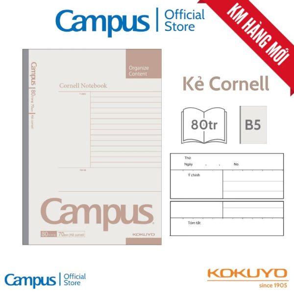 Vở Basic Notebook Cornell Campus