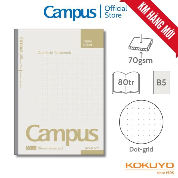 Vở Basic Notebook Dot Grid Campus
