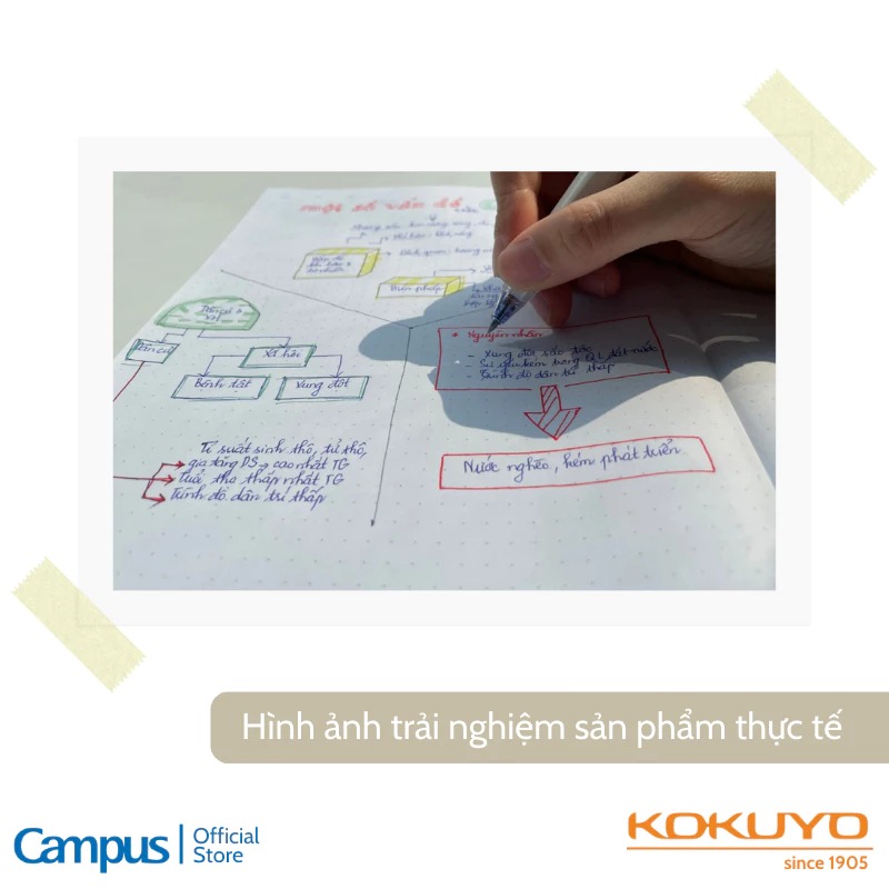 Vở ghi chú chất lượng cao campus basic