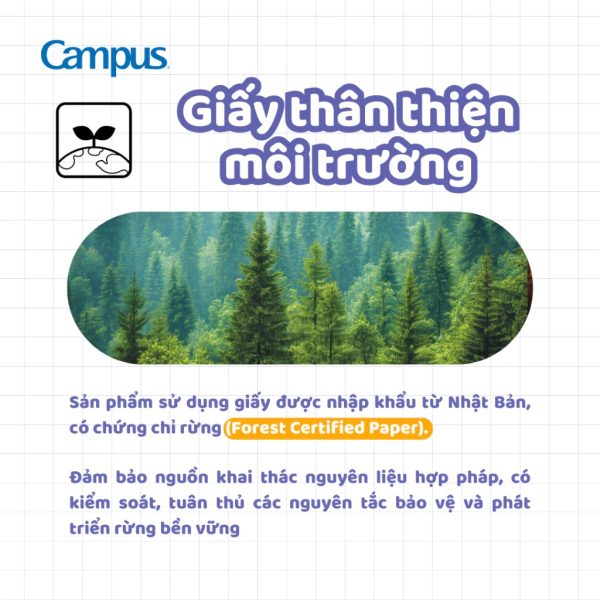 vở kẻ ngang có chấm 7mm Campus japan paper