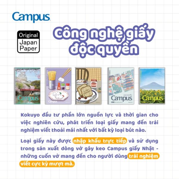vở Campus ECO GRID giấy tái chế