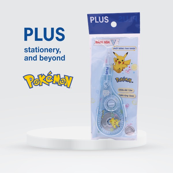 Băng xóa họa tiết Pokémon đáng yêu 5mm x 12m
