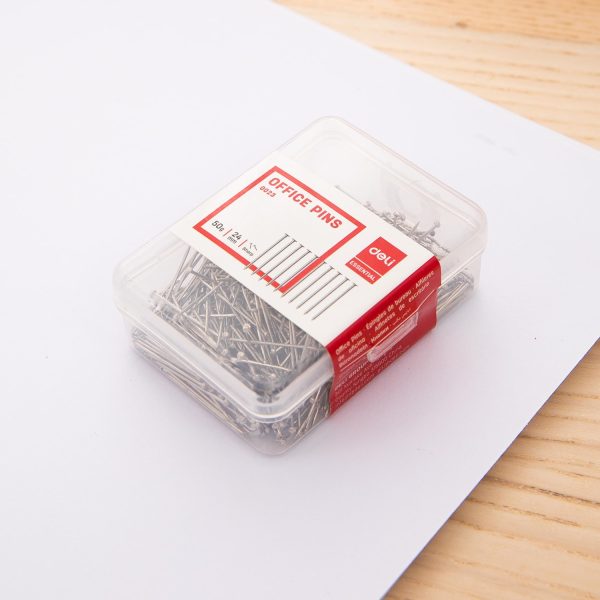 ghim cài nhọn màu bạc Deli E0023 chắc chắn, bền đẹp