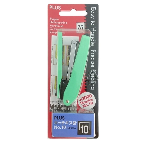 Dập ghim học sinh, sinh viên Plus PS-10E kèm 2 hộp ghim