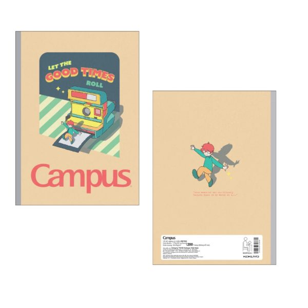 Mua vở kẻ ngang có chấm Campus Retro