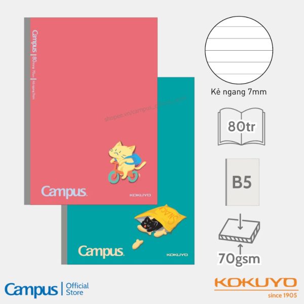 vở Campus B5 80 trang Cat’s Daily Life
