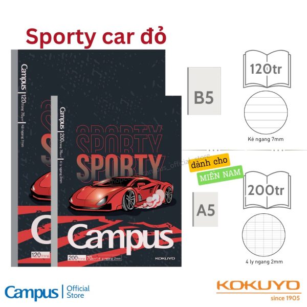 vở Campus Sporty Car