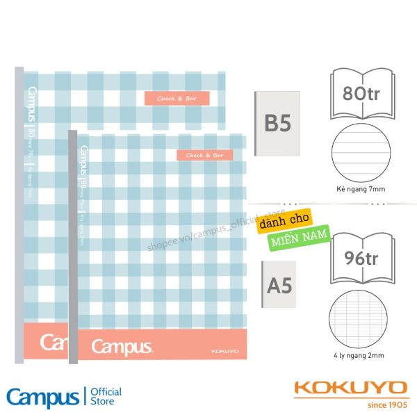 vở Campus Check Bar