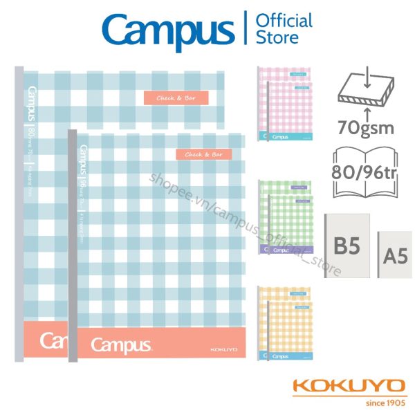 Vở kẻ ngang Check Bar Campus