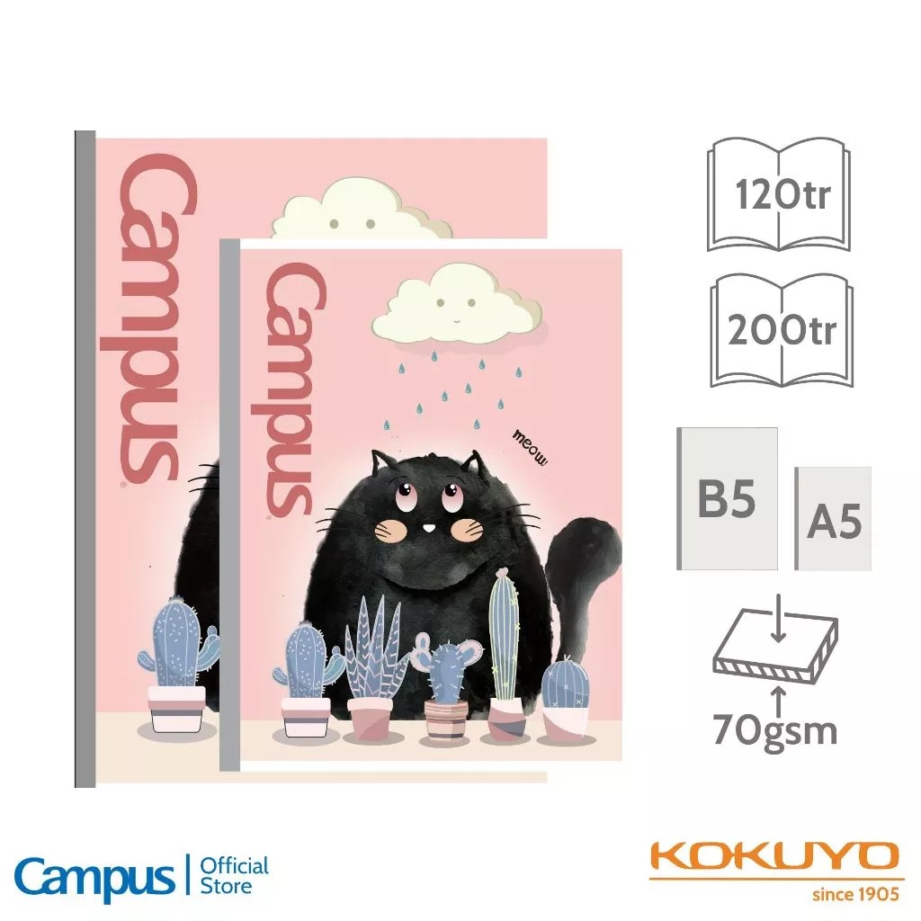 vở Campus kẻ ngang có chấm Meow Campus