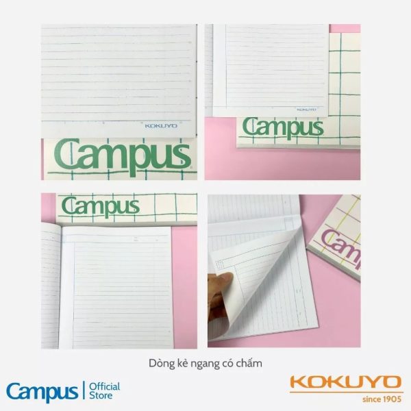 Vở Campus dán gáy B5 line field