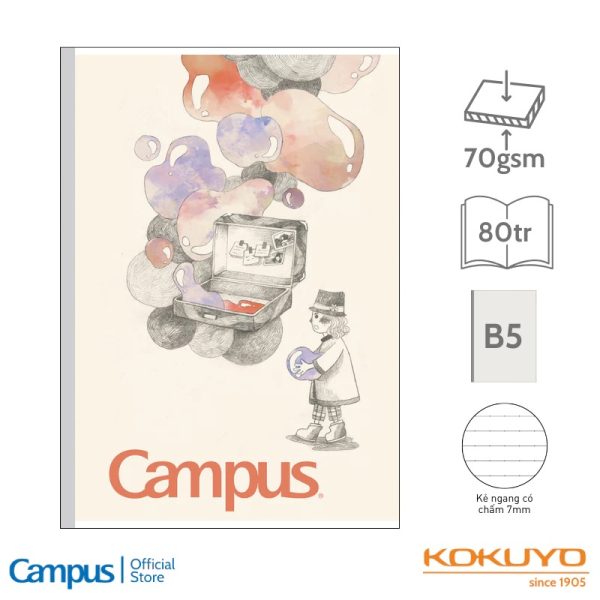 Vở Campus B5 80 trang Tie Dye Campus