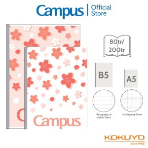 Vở kẻ ngang có chấm Sakura Campus
