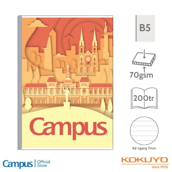 Vở Campus B5 200 trang Paper Cut