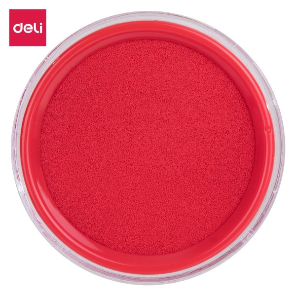 Khay mực dấu màu đỏ Deli E9863