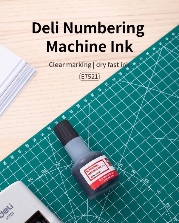 Mực dấu đen 40ml Deli E7521